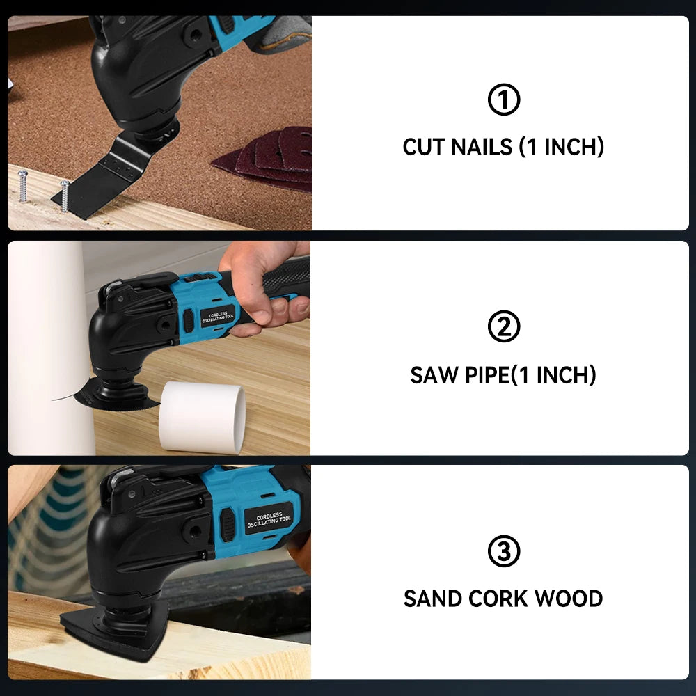 Multifunktionswerkzeug 2025: 6-Gang Brushless Oscillating - Electric Saw Cutting Polishing Makita 18V Collection