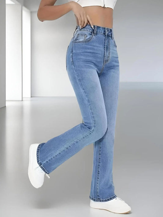 Blugi ModaLina Slim cu talie înaltă - Denim slim 28-34