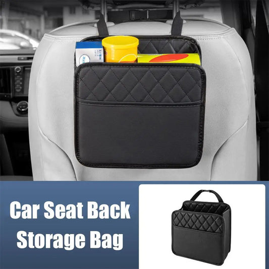 Multifunctional Car Seat Storage Bag Leather Storage Bag Garbage Bag Storage Bag Hanging Seat Back Tissue Water Cup Holder