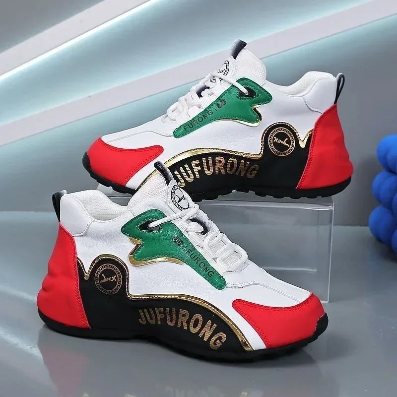 Man 2024 Luxury Sneakers Sports Shoe Women Casual Sneakers Chunky Sneakers Couples New Designer Soft-soled Leather Running Shoes