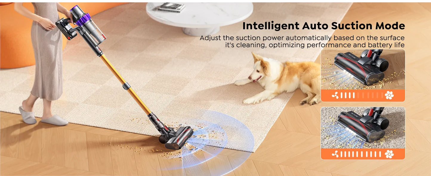 BUTURE VC80 500W 48Kpa Suction Power Handheld Cordless Wireless Vacuum Cleaner for Home Appliance 1.5L Dust Cup RemovableBattery