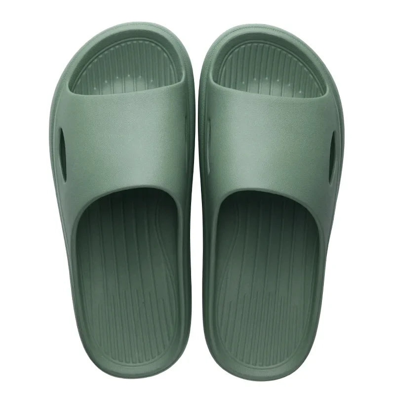 New Soft EVA Slippers Couples Home Slipper Outdoor Beach Summer Sandals Bath Men Flip Flops Non-Slip Women Thick Sole Shoes