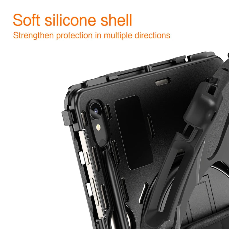 Samsung Tab Hülle stoßfest - 11"/10,9" Silikon Gurt