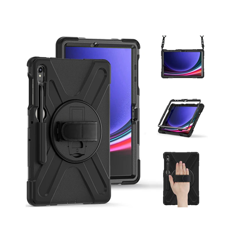 Samsung Tab Hülle stoßfest - 11"/10,9" Silikon Gurt