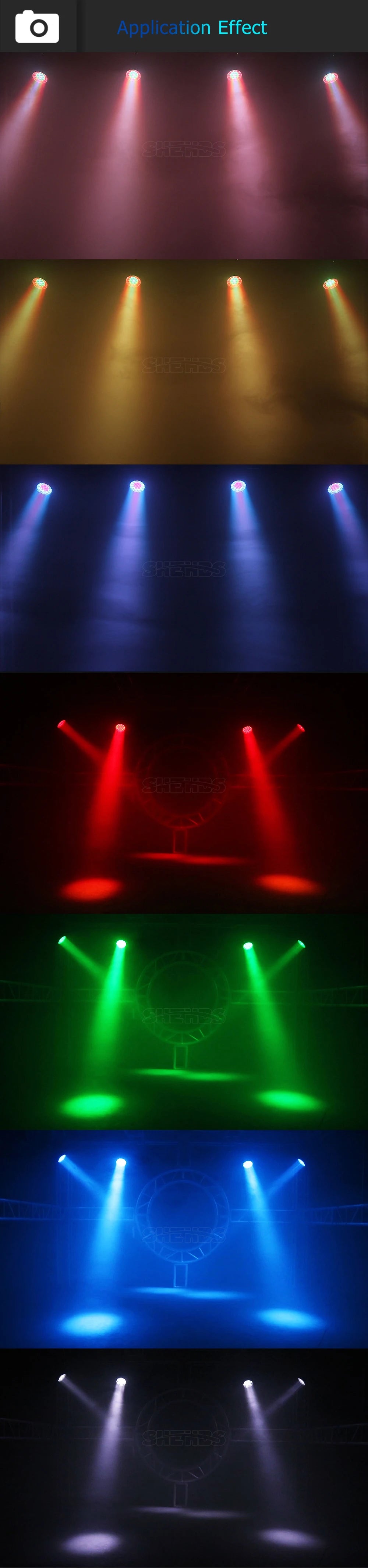 SHEHDS LED Zoom 19x15W RGBW Moving Head Light Beam Wash Effect Flight Case pentru DJ Disco Crăciun Concerte Nunți Petreceri