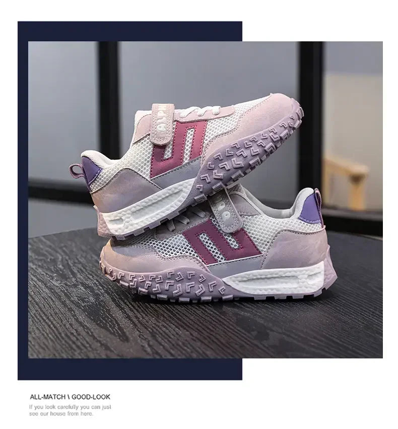 Mädchen Laufschuhe 2025 - Weiche Sohle Frühling Herbst Neuer Stil - Kinder Sport Sneakers Dad Style Casual Schuhe