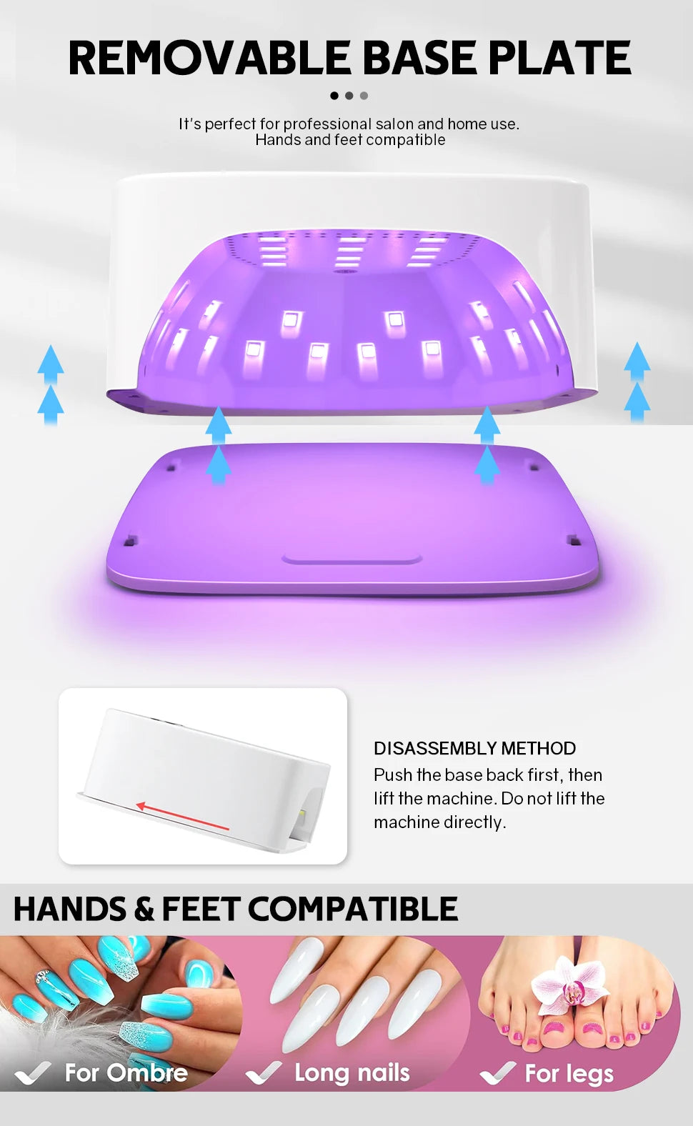 Uscător de unghii DianaBeauty 120W UV LED - 30 LED-uri, 3 temporizatoare, baterie