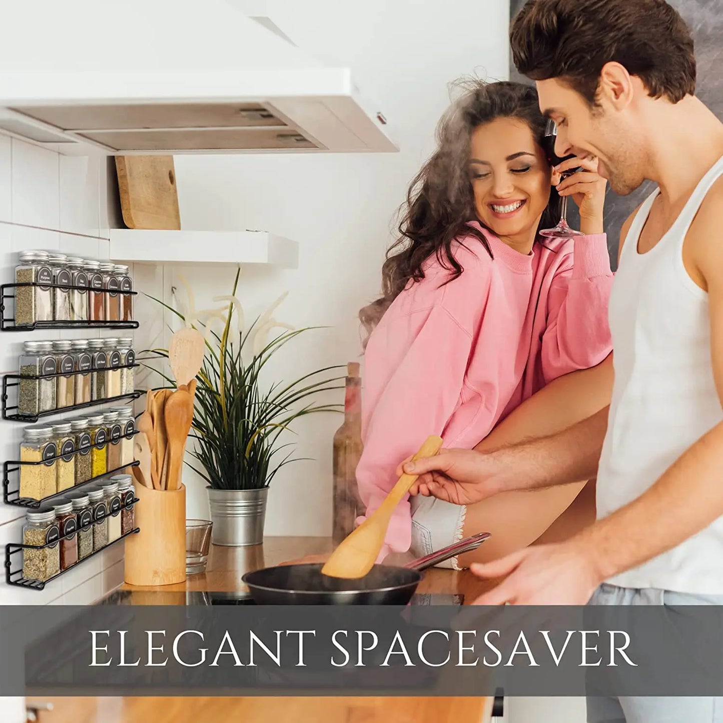 Choice Gewürzregal Wandmontage - 2er 4er Set, Metall