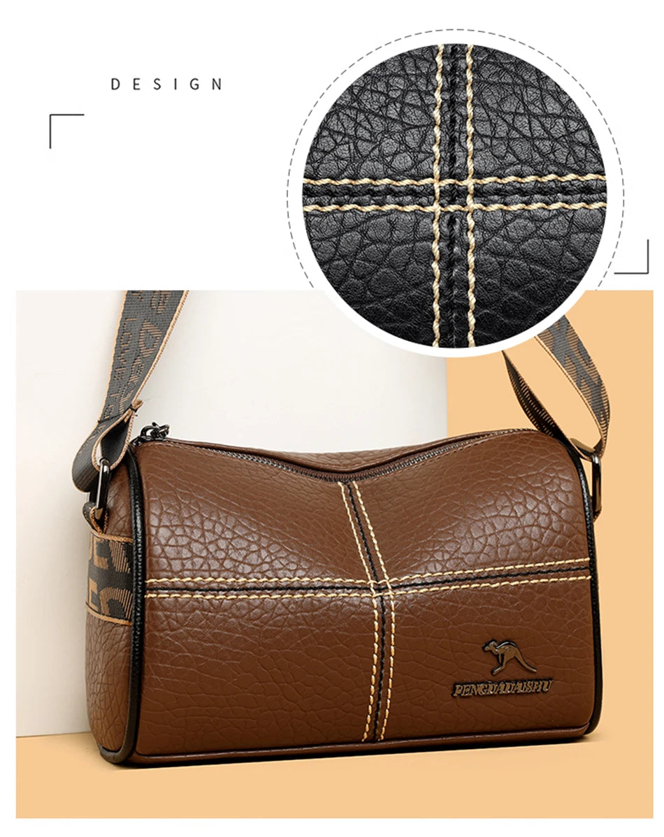 Stylish Mini Crossbody Bag for Women - Square Purse with Wide Shoulder Strap and Durable PU Leather Material