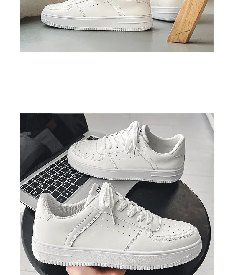 NKLSA Sneaker Atmungsaktiv - Dicke Sohle Weiß Größe