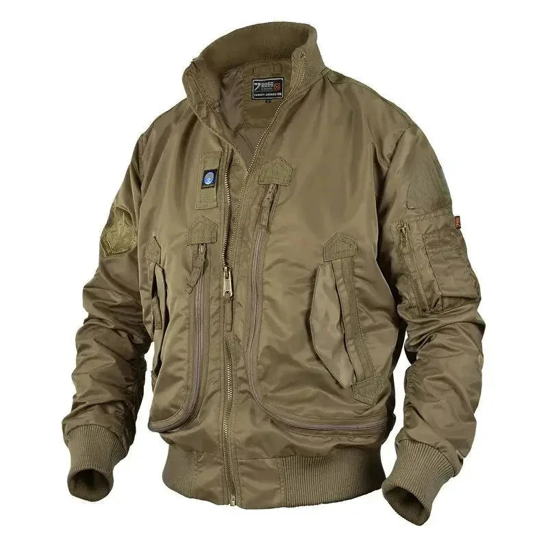 LEDPC Ma-1 Pilotjacke - Große Tasche, Polyester, M-XXL