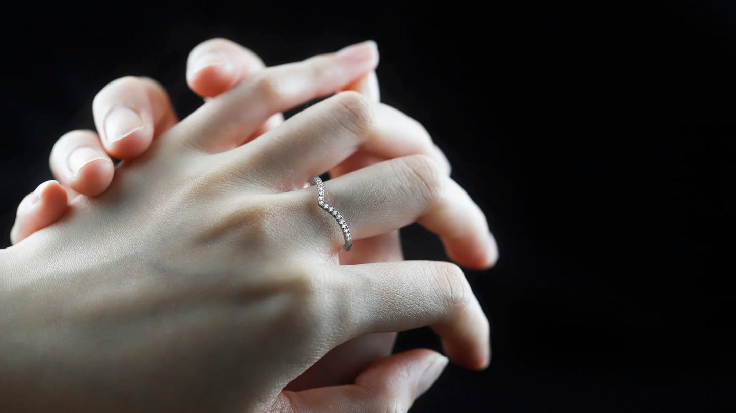 Women's 925 Sterling Silver Ring Zircon Wedding Design Engagement Princesess Vintage Fashion Shiny Gift