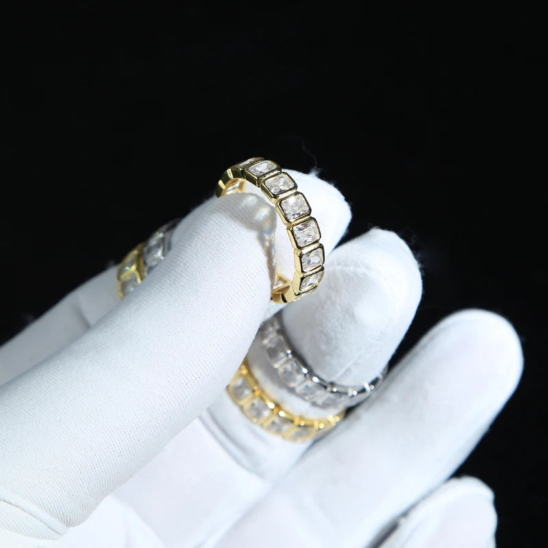 GIRLMIDNIGHT Geometrischer Ring 925 Silber - Zirkonia 57