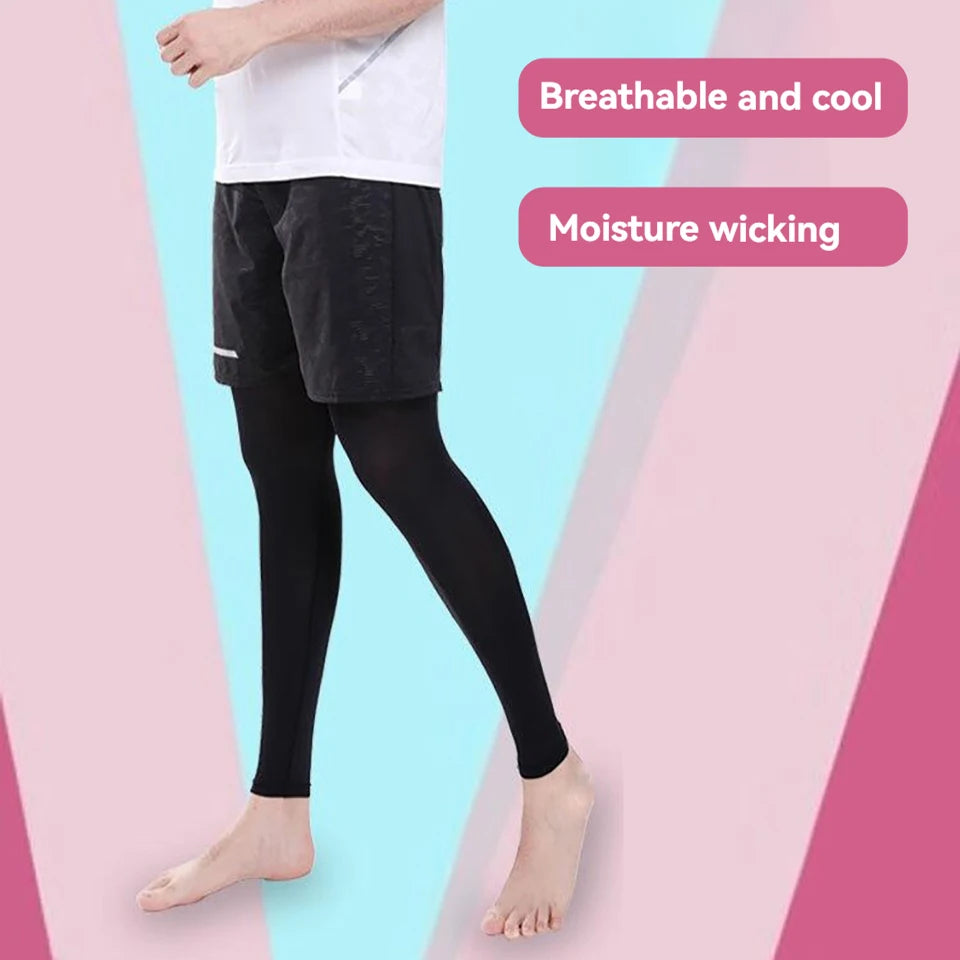 Manșoane pentru picioare 2025: GTUBIKE Ice-Silk Protecție UV - Colecția de compresie pentru ciclism