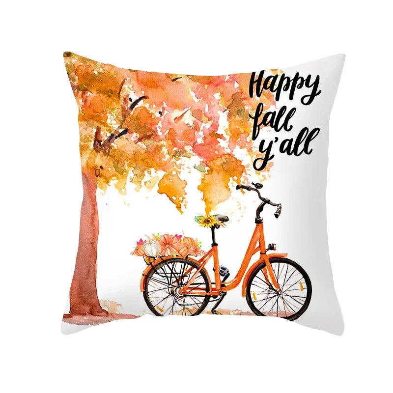 ZhejiangHign Herbst Kürbis Kissenbezug - 45x45 cm Polyester