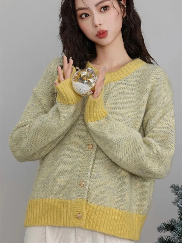 tumao Classic Lose Strickjacke - Damen One Size, Langarm