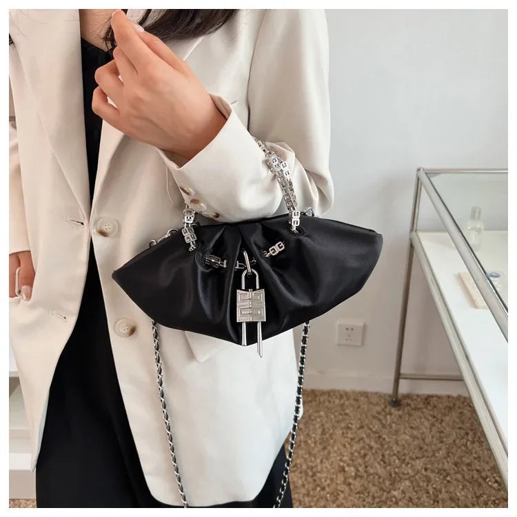 New Fashion Chain Handbags for Women Luxury Crossbody Bag Designer Shoulder Bag Black Female Purse Sac Femme