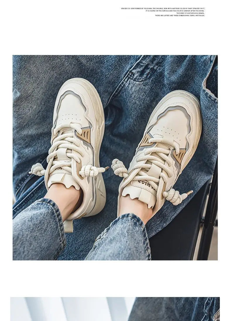 New Shoes Men Spring Male Sneakers Sports Korean Fashion Skateboard Chunky Sole Casual Men's Sneakers Running Brethable Trainers