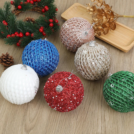 Jinghaohappy Christbaumkugeln - 12 Stück Kunststoff 6 Zentimeter