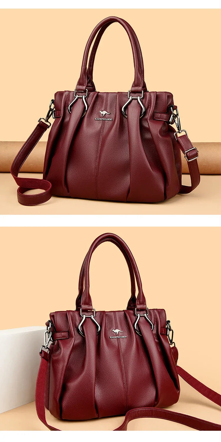 Genuine Brand Tote Bag Luxury Handbags for Women Mom Shoulder Crossbody Hand Bag Designer High Quality Soft Pu Leather Commuting