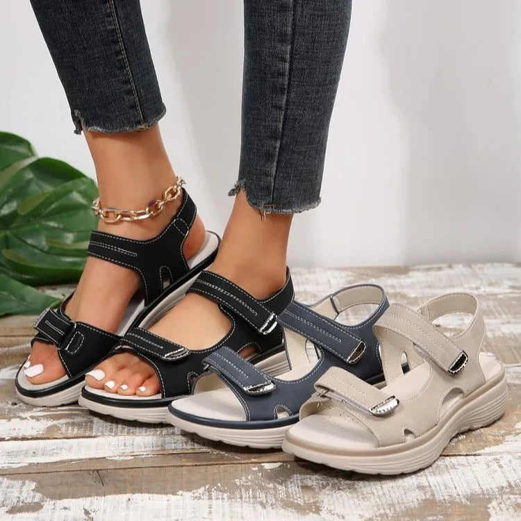 Sommer Keil Sandalen Für Frauen 2025 Neu Mode Rutschfest Strand Schuhe Frau Leicht Casual Platform Plus Size Sandalen Frauen