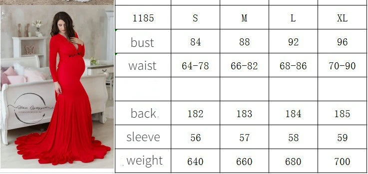 Rochie de maternitate pentru femei, primăvară-toamnă, elegantă, subțire, cu decolteu în V, mânecă lungă, tip sirenă, Maxi, pentru fotografie, ședință foto pentru bebeluși