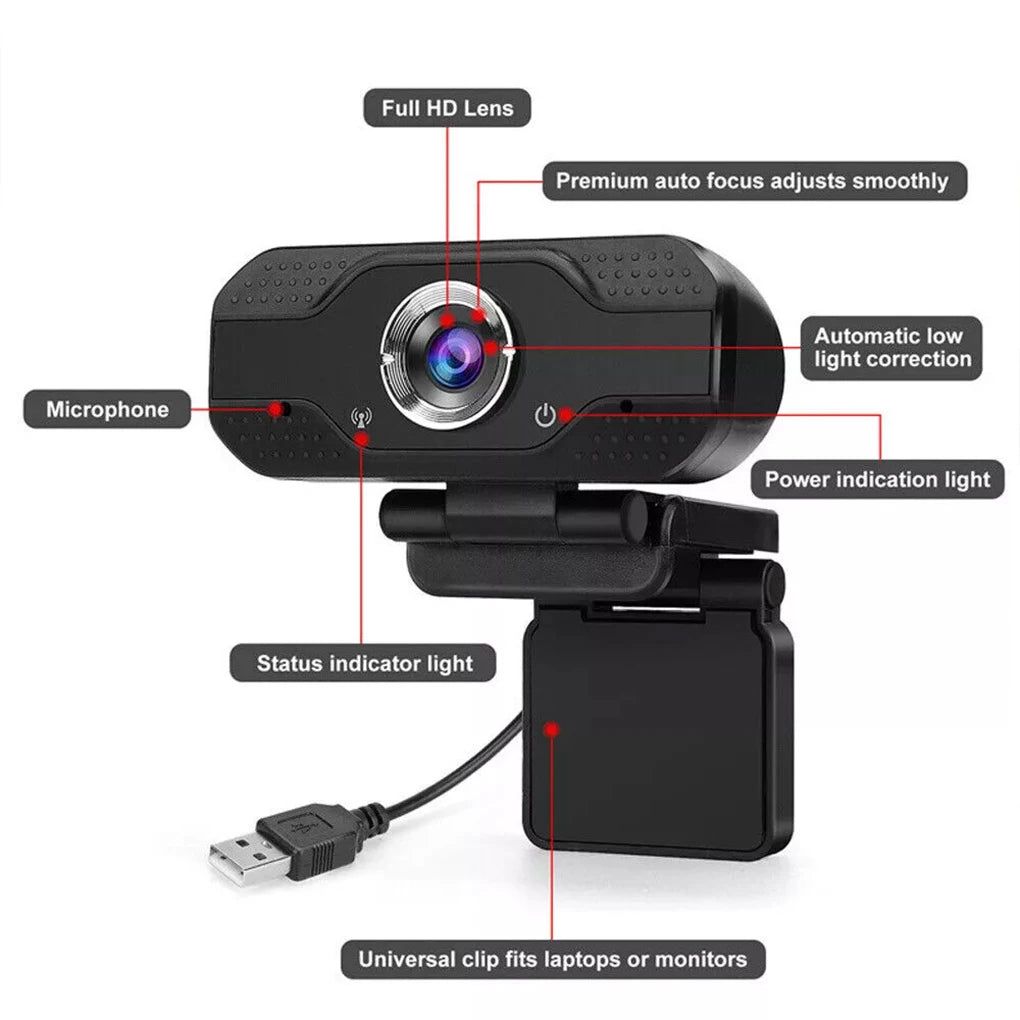 Max 1080P HD Webcam Manueller Fokus - 1080p, USB, kompakt