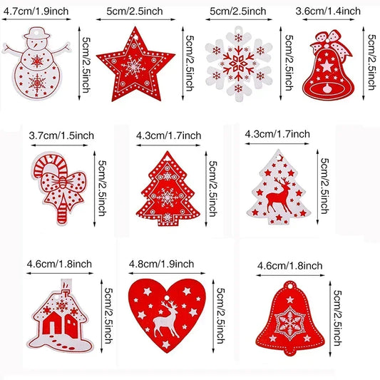 HighConcerned Mini Holzdeko - Unbehandeltes Holz, 4x5 cm, 10 Stück