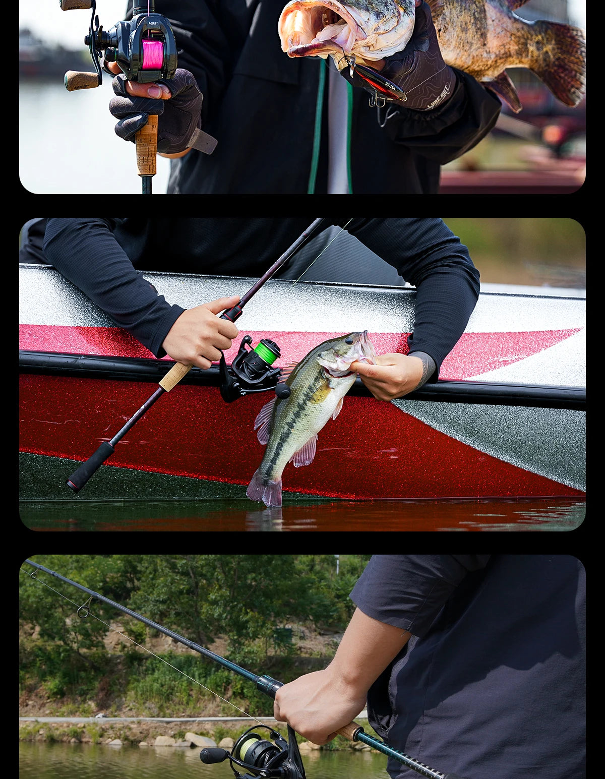 HANDING Magic L Angelrute 1,98-2,44m - Carbon Spinn & Casting Rute für Barsch