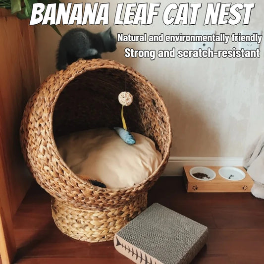 Cat bed cat tree delivery room cat hammock woven caget villa summer rattan house pet nest climbing frame  nest