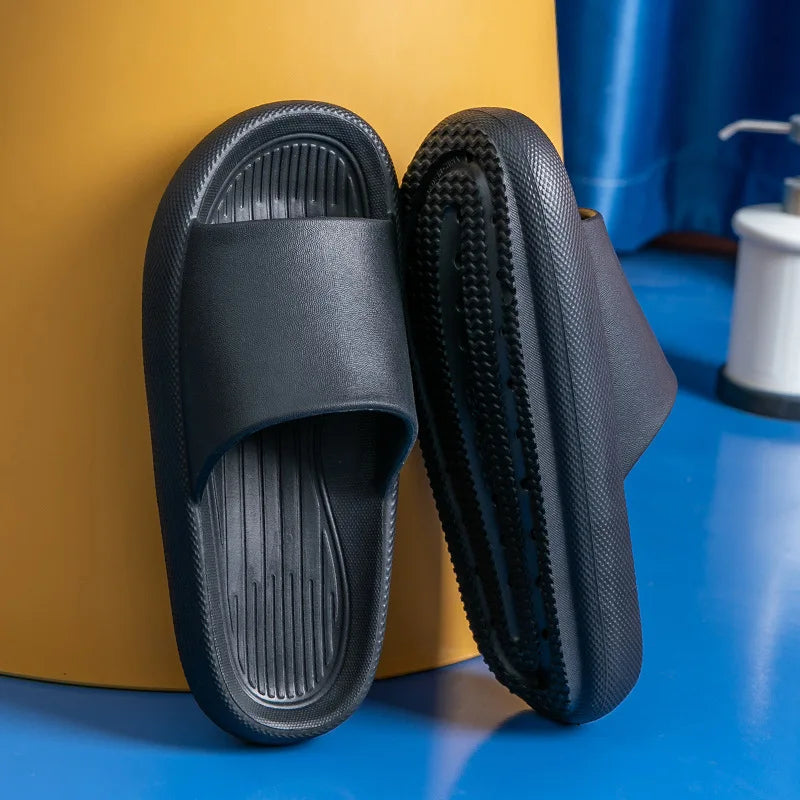 New Soft EVA Slippers Couples Home Slipper Outdoor Beach Summer Sandals Bath Men Flip Flops Non-Slip Women Thick Sole Shoes