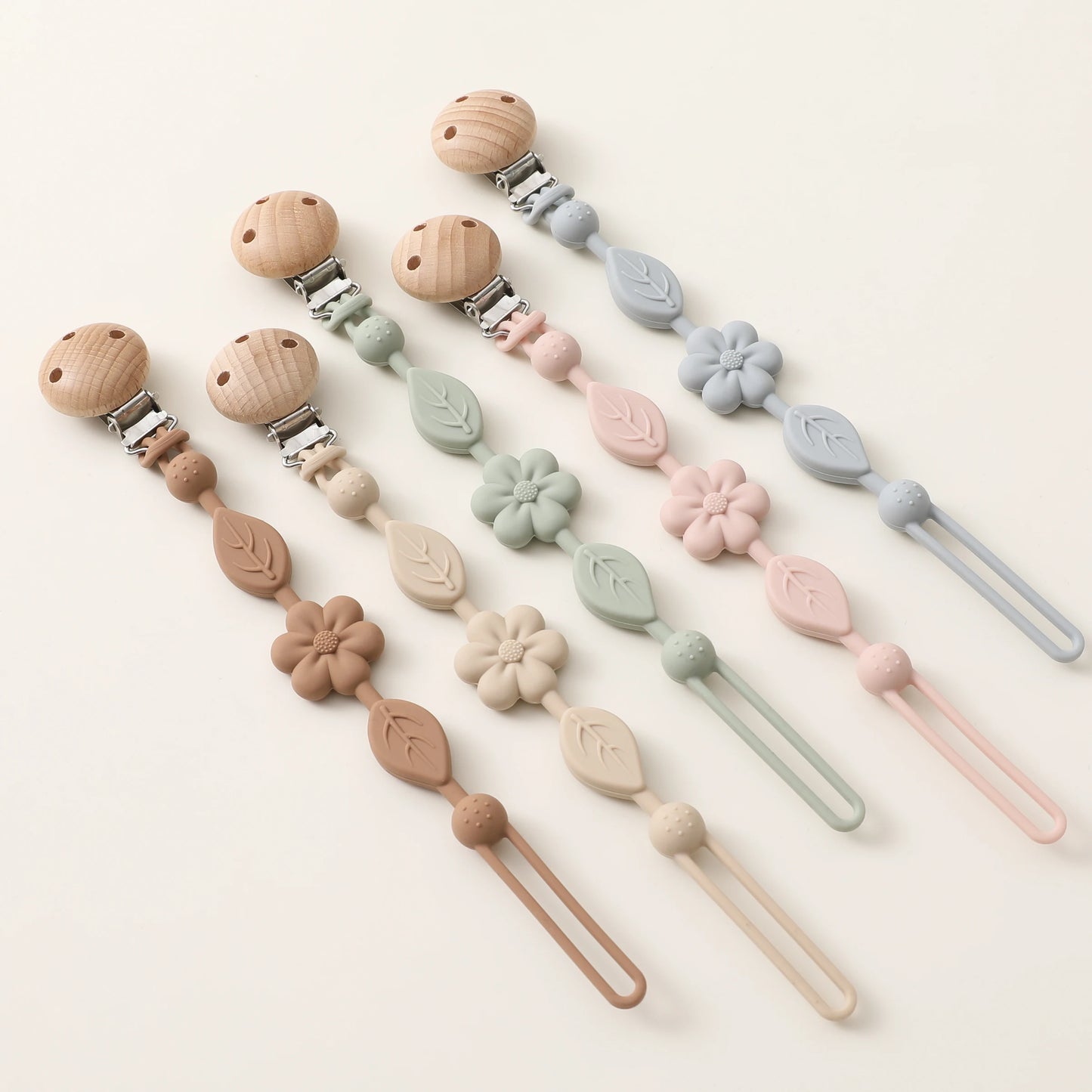 Choice AN-6-1 Silikon Schnullerclip Blume - Verstellbar