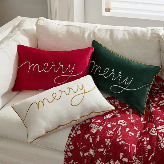 30x50cm Christmas Pillowcase Home Textile Throw Pillow Cover Cushion Case Pillowslip Xmas Home Decor Soft Rectangle Pillow Cover