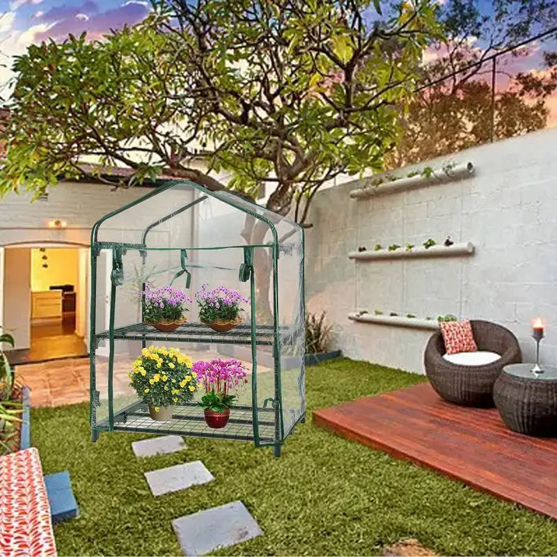 Outdoor For Garden Gardening Warm Waterproof Greenhouse Portable Mini Planter House Flower Frame Meaty Sun Room Hothouse Cover