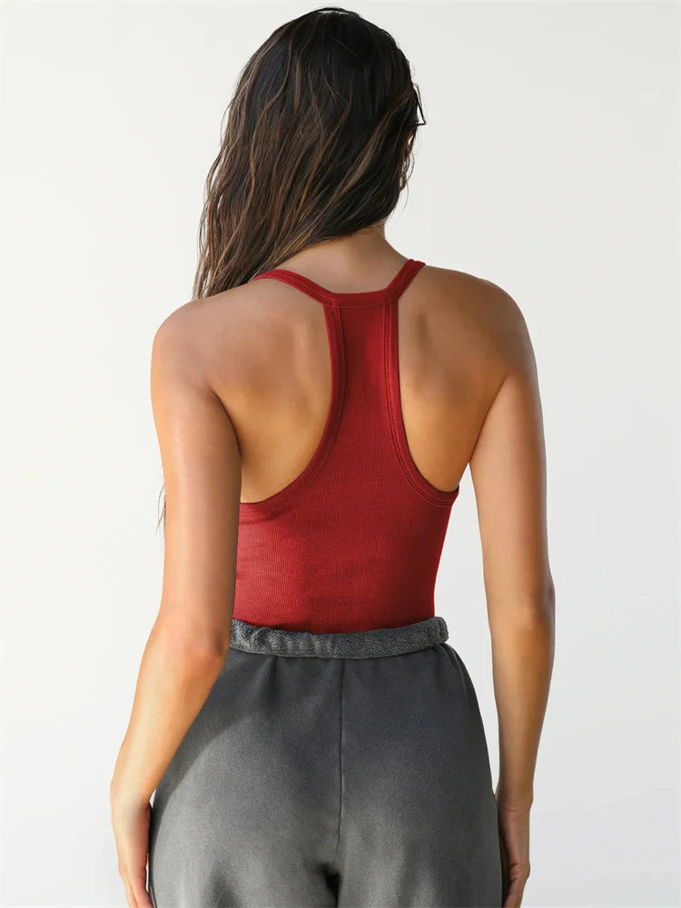 Women Casual Summer Tank Tops elegant Deep V Neck Sleeveless Basic Cami Top Shirt Slim Knit Ribbed Racerback Y2K Slim Fitted Tops