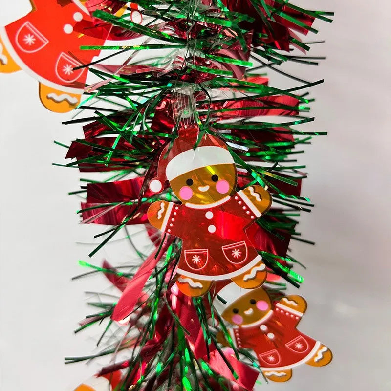 2M Weihnachten Girlande Party Decor DIY Weihnachtsbaum Santa Claus Bänder Kranz Hängen Pendent Weihnachten Party Supplies