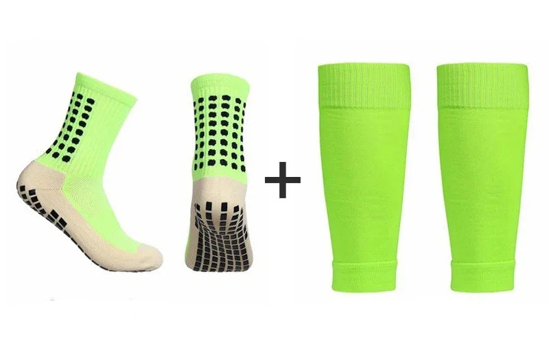 Set de șosete de fotbal Eelhoe Grip - 2 perechi, antiderapante, până la genunchi