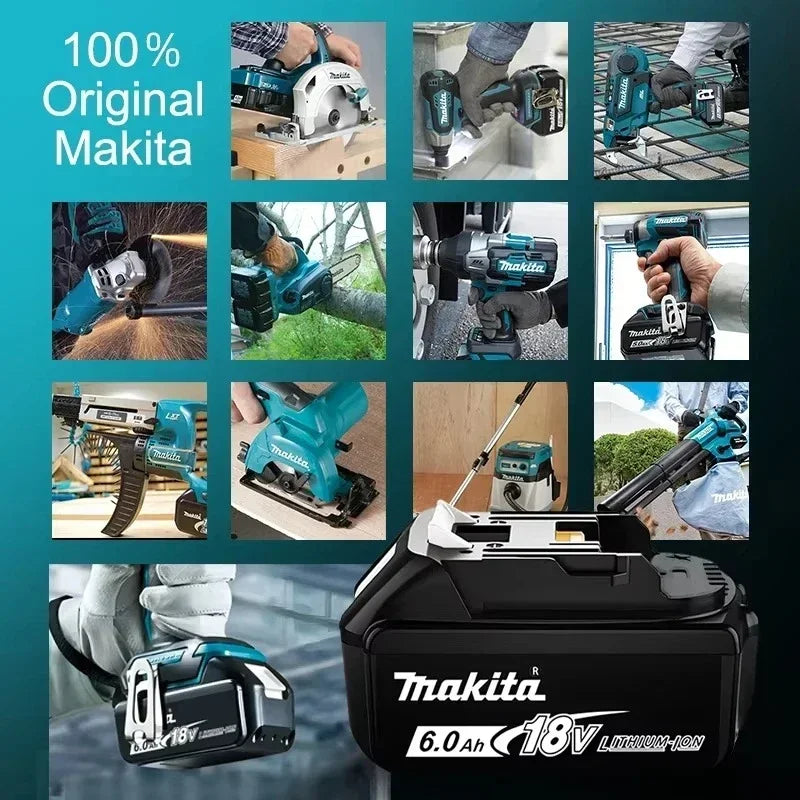 Makita 100% Original 18V Rechargeable Power Tool Battery 6Ah/5Ah/9Ah 18V BL1830 BL1850 BL1840 BL1860,Replaceable LED Lithium-ion