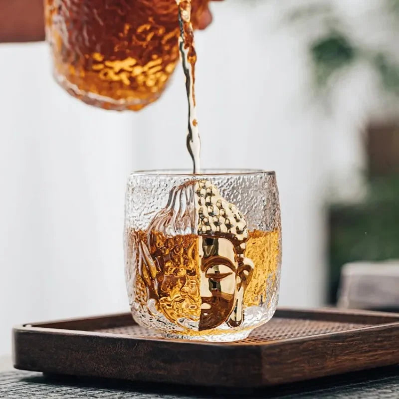 Master Cup Tea Set Luxury Crystal Glass Yinian Buddha Cup Jianzhan Household Cups Teaware Kitchen Dining Bar Home Garden