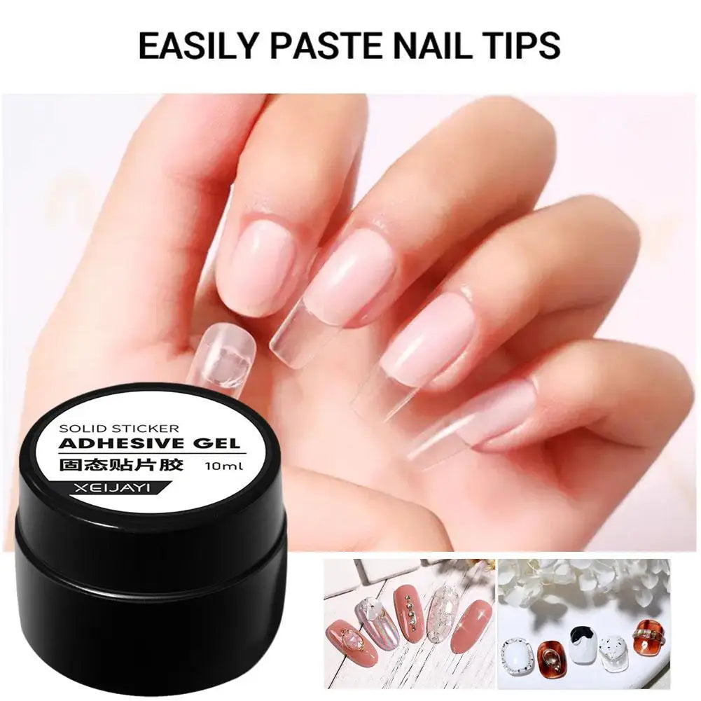 Gel Nail Glue For Press On Nails And Nail Tips Long-Lasting Strong Adhesion Nail Glue For Acrylic Nails Clear Hard Gel Nail Art