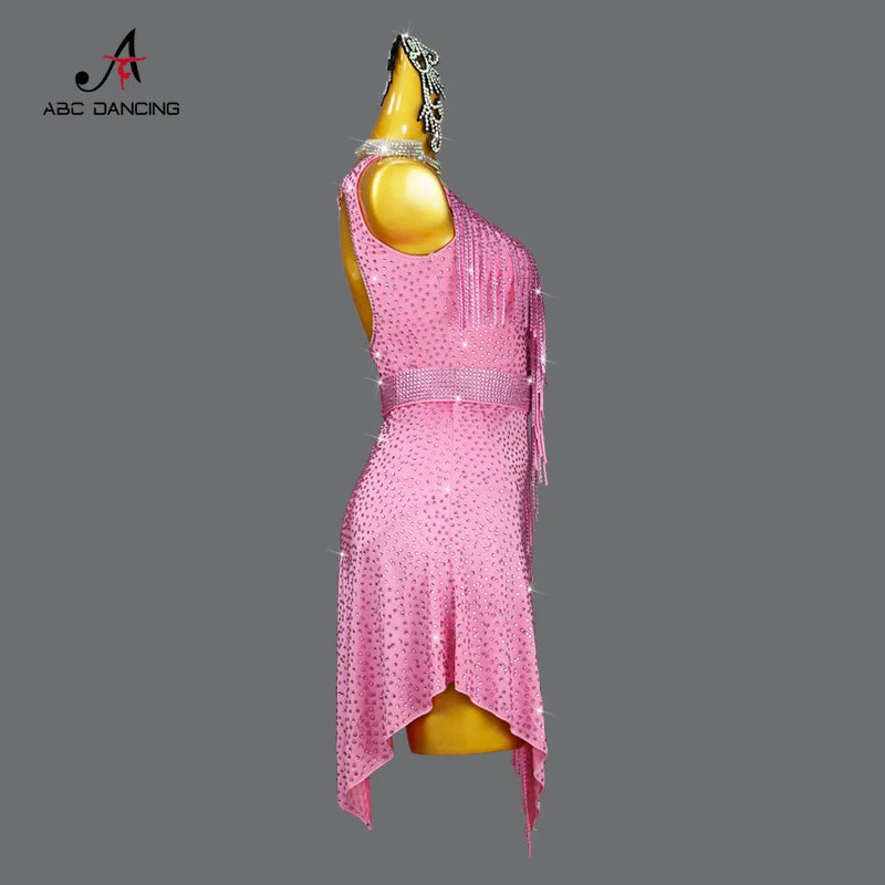Elegante Partykleider Für Frauen 2025 Neu Lateinische Tanzkleidung Sexy Tanzkleidung Kostüm Linie Rock Kinder Mädchen Bühne Sport Anzug Anpassbar