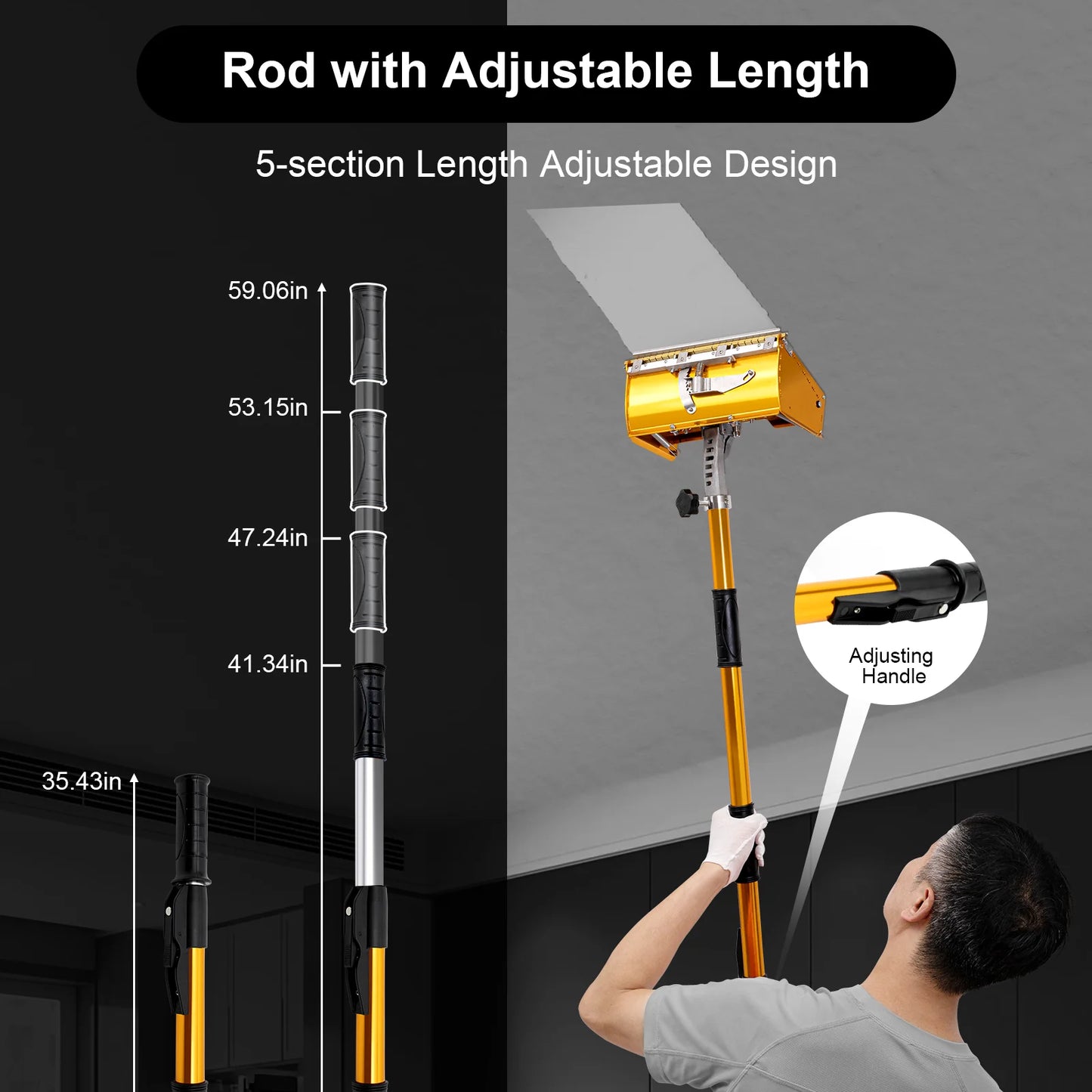 Profi Trockenbau-Werkzeug 2025 - Aluminium Spachtelkasten Gold - Präzisions-Glätte-Tool Drywall Sheetrock