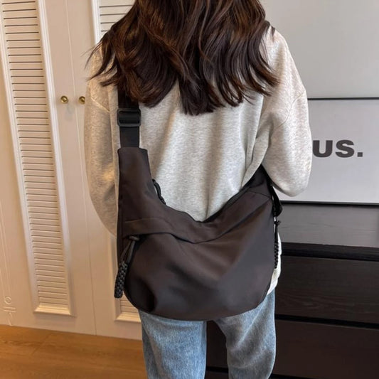 Casual Canvas Crossbody Bag for Women Designer Black/White/Red Shoulder Bags Large Capacity Tote Men Travel Shopping Bag 2025