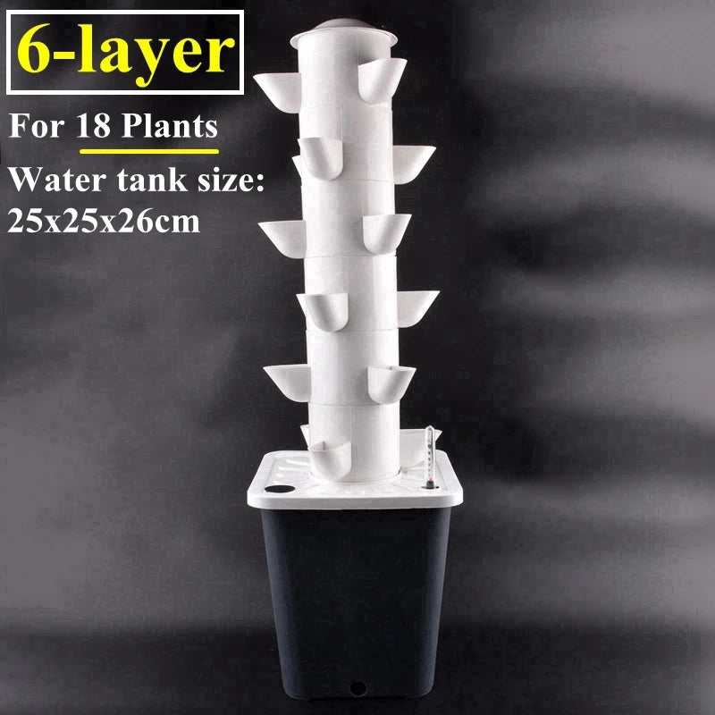 Vertical Hydroponic Tower  Greenhouse Garden Indoor Soilless Culture Growing System Vertical Tower Veg Planter Grow Pot Kit