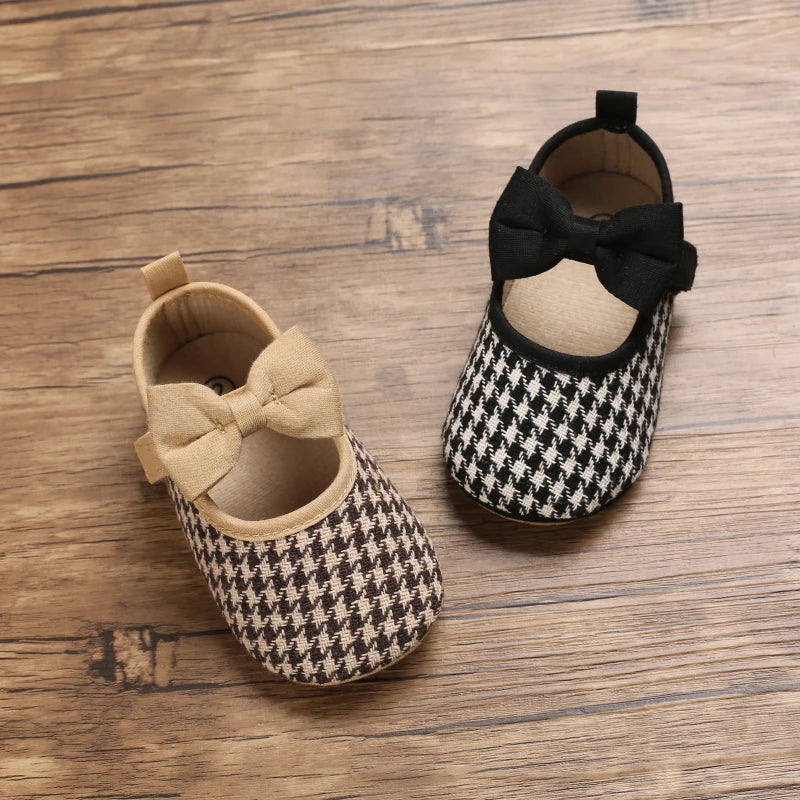 Frühling Herbst Neuer Stil Kleine Duft Gitter Prinzessin Schuhe 2025 - Neugeborene Baby Mädchen Gummisohle Rutschfest Erste Laufschuhe