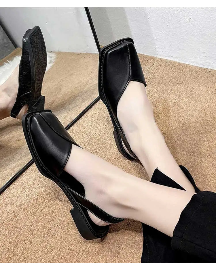 Women's Sandals Elegant Summer Shoes For Women Summer Sandals Slip On Low Heels Sandals Shoes Female 2025 New Sandalias De Mujer