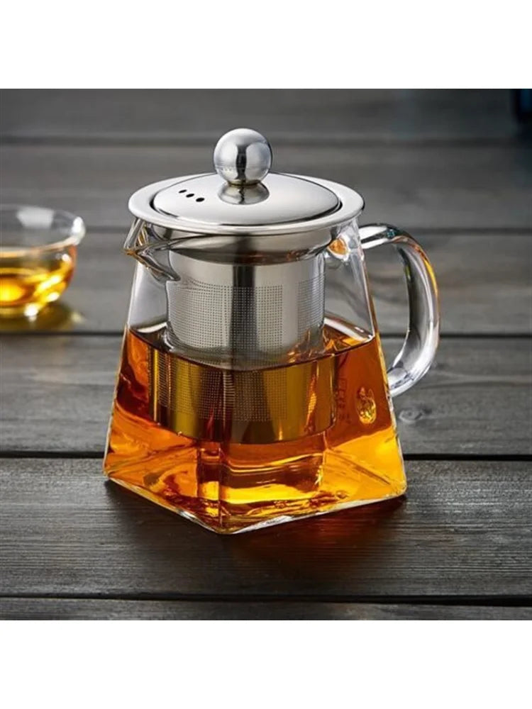 Glass Teapot with Infuser Tea Set Kettle Maker Infusers Jug Teaware Kitchen Dining Bar Home Tea Kit Glass Teapot Samovar