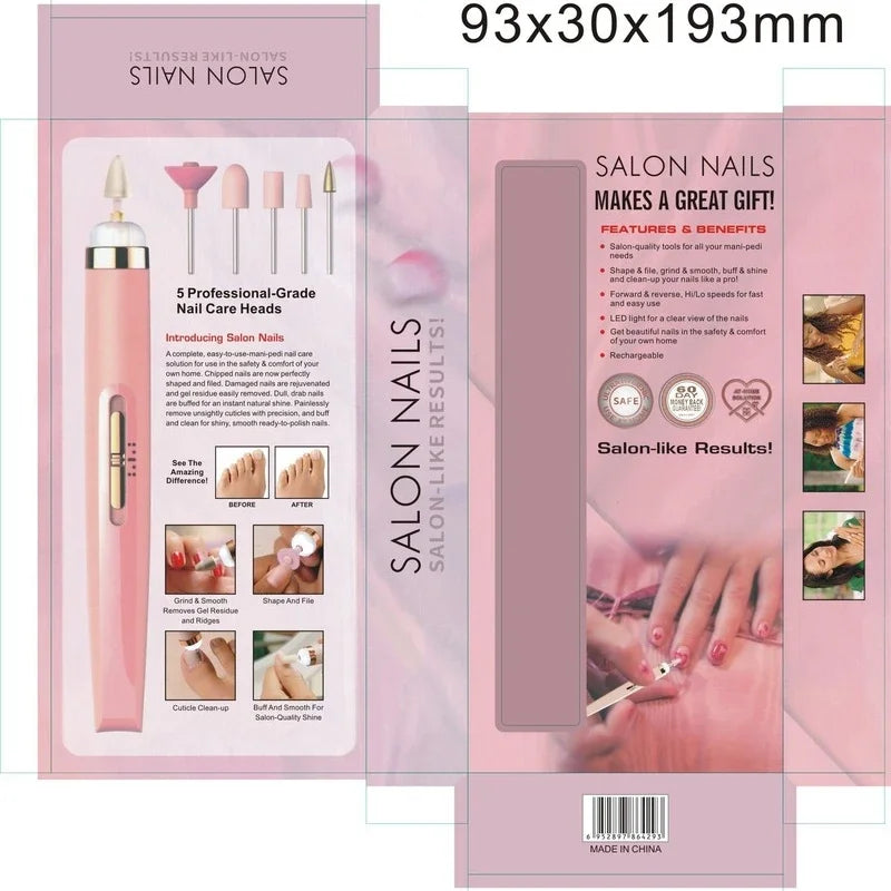 Electric Nail Drill Sander Nail Manicure Machine Mill For Manicure With Light Art Pen Tools For Gel Removing 24hShipping Fast