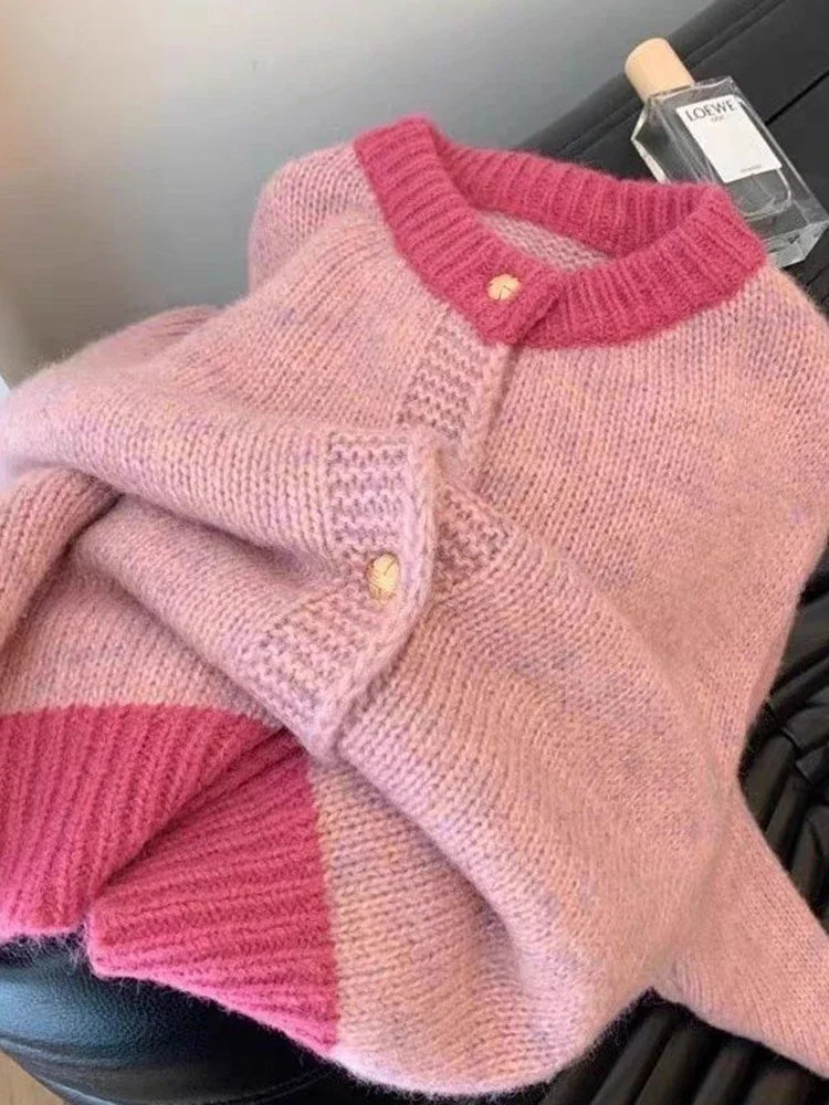 tumao Classic Lose Strickjacke - Damen One Size, Langarm