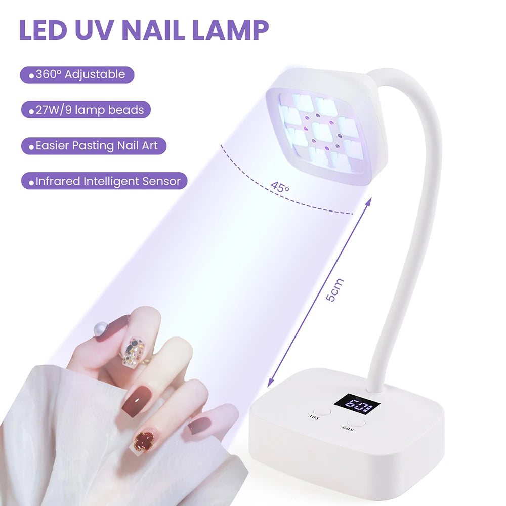 Rechargeable Sun uv Led Nail Lamp Professional uv Light for Gel Nails,Mini Nail Dryer Led uv Light Lamp for Nail Art Salon